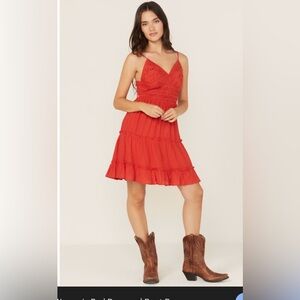 Women's Red Sleeveless Dress